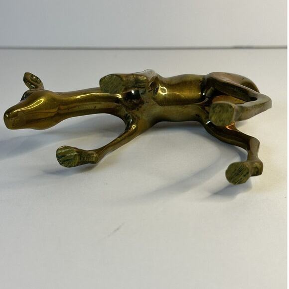 1950's Brass Deer Figurine Mid Century Decor Vintage MCM Collectable Whimsical - Picture 5 of 8